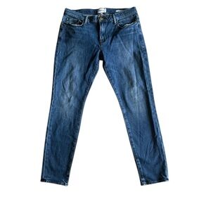 Frame Le Garcon LGJ415 Blue Denim Women's Low-rise Jeans Size 28